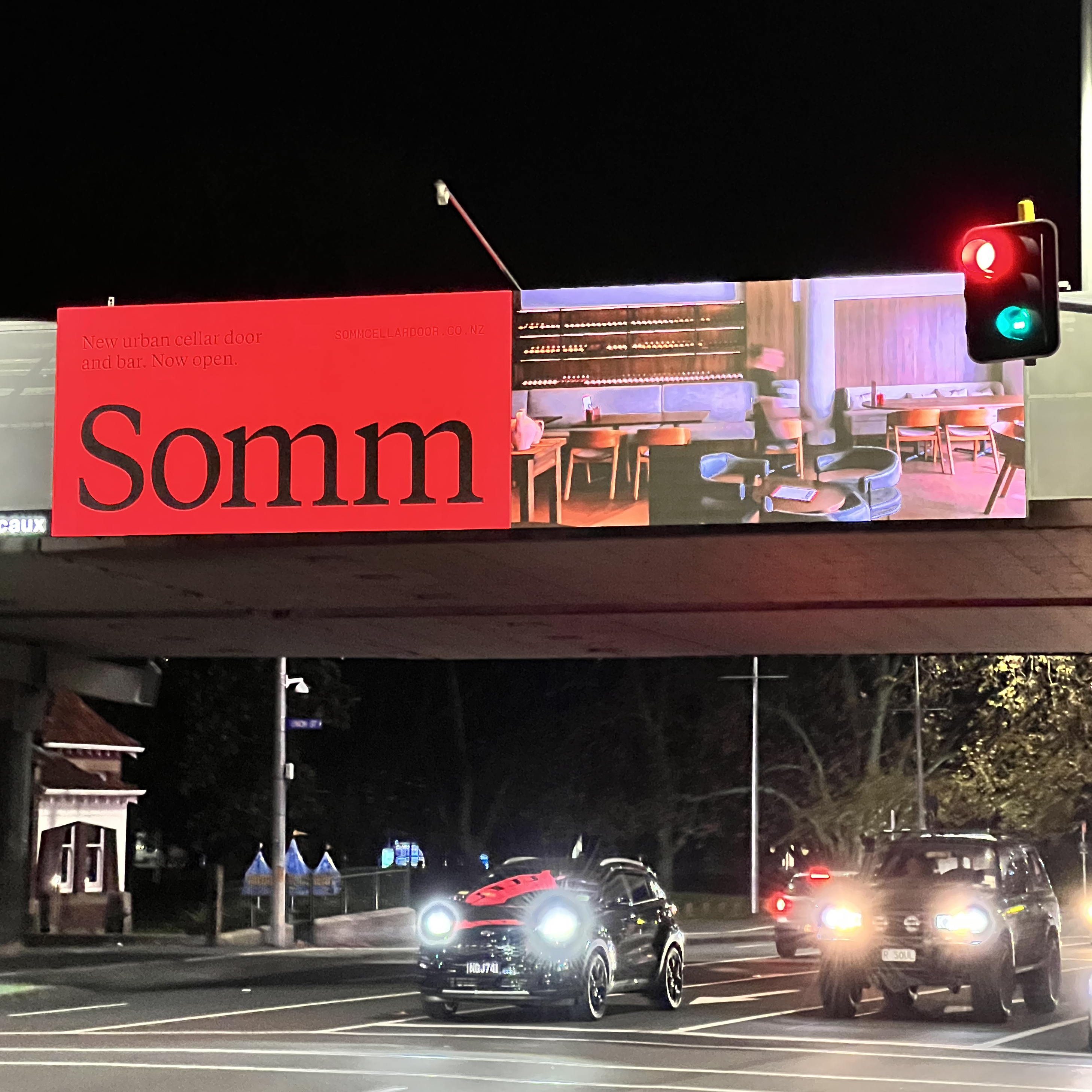 Somm digital ad on digital billboard